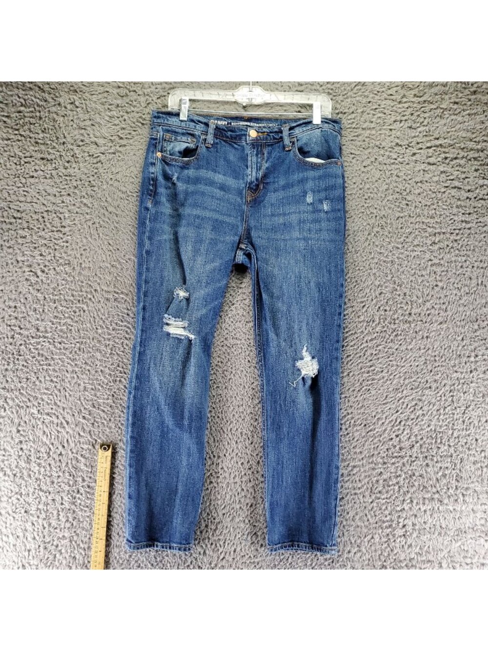 Old Navy Jeans Womens 8 Blue Boyfriend Straight Jeans Denim *Read*